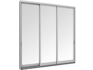 Sliding door (3 panels on 3 tracks)