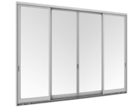 Sliding door (4 panels on 2 tracks)