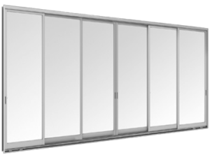 Sliding door (6 panels on 3 tracks)